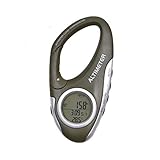 fllyingu Altimeter Barometer, Multi-function Altimeter Thermometer Outdoor Weather Monitor, Digital Altimeter Camping Thermometer Keychain Clip