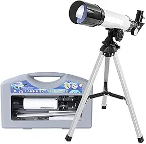 Deoxys Kids Astronomical Telescope, Professional 90X Astronomical Landscape Telescope with Tripod, 2 Magnification Eyepieces, 1.5X Barlow Len, Early Science Educational Toys for Children.