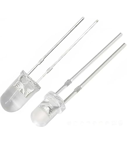 100x 3mm Blinkende Weiße LEDs – 1,5 Hz, Klar, 3V 20mA – Superhell, 8000–10000 Mcd, Für DIY & Anzeigen