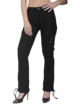 Juicy Trendz Donne Casuale Combattere Pantaloni Carico Jeans Fidanzato Pants