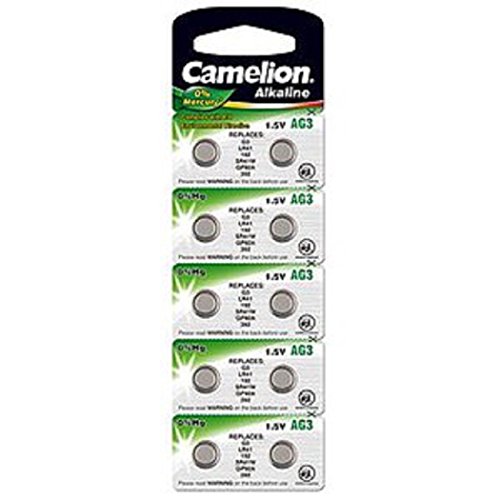 Camelion 1,5V Knopfzelle Quicksilberfrei AG3, LR41, GP92A, 392, SR41W