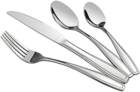 Pekky 44-Piece Cutlery Set Flatware Set for 11 Persons, F