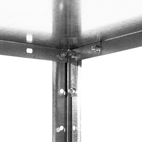 Kellerregal Lagerregal Regal Steckregal Kellerregal Werkstattregal Schwerlastregal – 4 Böden – 100kg Tragkraft – verzinkt - 4