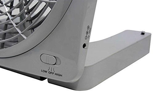 Ventilator tragbar batteriebetrieben klappbar grau 30 cm - 4