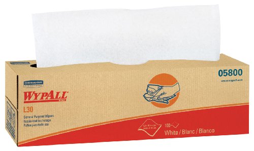 WYPALL L30 Wipers, 9 4/5 x 16 2/5, 100/Box, 8/Carton