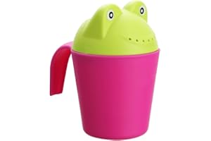 Sobebear Baby Shampoo Rinser Cup for Baby Bath, Frog Design Bath Rinser, Hair Wash Bathing Shampoo Flusher for Newborn Baby,0-12 Months (Pink)