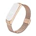 Produktbild MuSheng Elegant Rostfreier Stahl Metallisch for Xiaomi Mi Band 4 Armband Smartwatch Ersatzarmband Wireless Zubehör Metallgehäuse Uhrenschleife Edelstahl Uhrenarmband für Xiaomi Mi Band 4