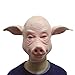 Produktbild XWQXX Halloween Scary Mask Neuheit Schwein Kopf Maske Headwear Perücke Kappe Vollmaske mit lockigen Haaren Halloween Kostüm Party Kostüm Cosplay Zubehör,Pig Head Mask-OneSize