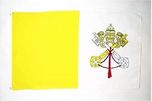 AZ FLAG - Bandera Ciudad Del Vaticano - 150x90 cm - Bandera Vaticana 100% Poliéster ligero Con Ojales de Metal integrados - 80g