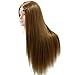 24Inch Hairdressing & Makeup Practice Head Mannequin Doll 30% Real Hair Mannequin Hairdresser Head 27#