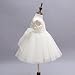 2pcs Baby Girl Ivory 5 Layers Floral Applique Christening Party Dress 12-15M