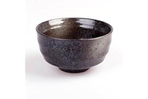 Goodwei Bol Matcha en Céramique | Bol à Thé Chawan Japonais pour Matcha, 180 ml (Goma)