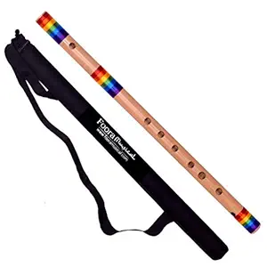 Foora Professional G Base Rainbow Flute Special Edition Right Hand 8 Hole Bamboo Bansuri Best for Beginners Size 26 Inches (Export in U.S.A, Canada, Mexico)