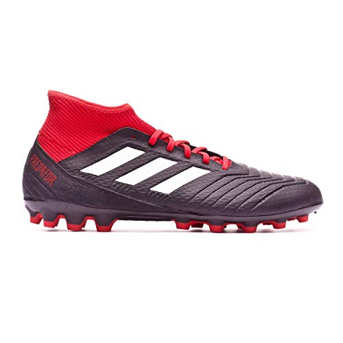 Adidas Predator 18.3 AG, Scarpe da Calcio Uomo, Nero (Negbás/Ftwbla/Rojo 001), 45 1/3 EU