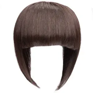 MAJIK Straight Human Hair Fringe Dark Brown Color, 25 Gram, Pack Of 1