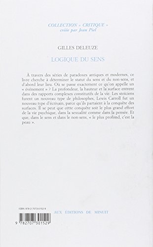 Book's Cover of LOGIQUE DU SENS