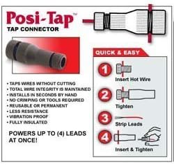 Posi-Tap Connectors Kit- Includes Taps for 22 through 10 Gauge Wires, Plus 2 Fuseholders! by Posi-Products