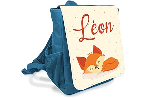 Sac à dos enfant personnalisable - Cadeau original - Avec prénom - 6L (Renard)