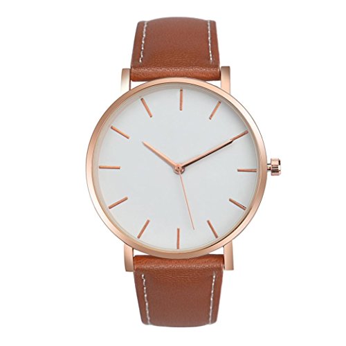 Sunnywill Frauen Mdchen Damen Schne Mode Retro Design PU Leder Band analoge Armbanduhr fr Weibliche