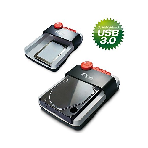 FANTEC HDD-Sneaker Dockingstation (für 6,35 cm (2,5 Zoll) und 8,89 cm (3,5 Zoll) SATA I/II/III Festplatten und SSDs, USB 3.0 SUPERSPEED Anschluss, inkl. Backup Software) weiss - 3