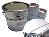 brillantsilber 744 Kein Klarlack nötig Lackpoint 1 Liter Set 2K Autolack Mercedes 744 Silber Metallic kein Klarlack