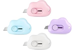 Mini förpackningsöppnare 4-pack, söt molnformad öppnare för paket, kuvert, plastförpackningar, papper och kontor