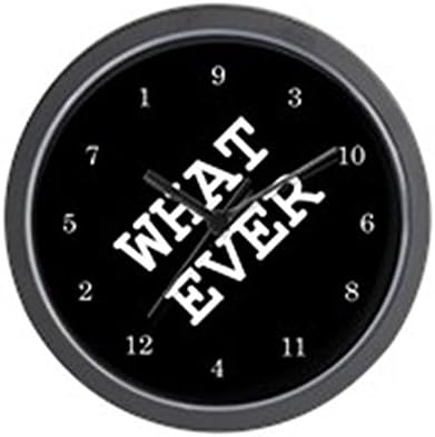 CafePress - Whatever Wall Clock 02 - Black - Unique Decorative 10" Wall Clock