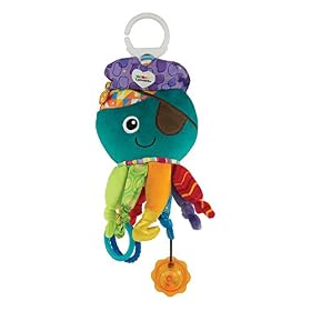 Lamaze Captain Calamari, jouet sensoriel pour bébés de 0 à 6 mois, à clipser sur le landau et la poussette.