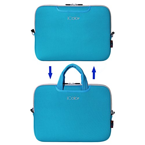 iColor Netbook- und iPad- Tasche Notebooktasche Laptoptasche Schutzhülle für Größe 9,7 10 10,2 Zoll mit Zubehörfach und Schultergurt - 4