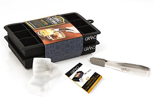 SILIKON EISWÜRFEL-BEREITER Formen 2 x 15 Stück Bonus: gratis Eis-Zange und eBook, Ideale Größe zur Kühlung auf perfekte Temperatur bei minimale Verdünnung, Schalen umfassend LFGB + FDA geprüft