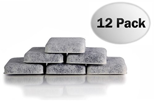 K&J Petmate Replendish e Petmate Mason compatibile Charcoal Water Filters - sostituisce Petmate Replendish filtri acqua, 12 Pack, Infradito colorati estivi, con finte perline