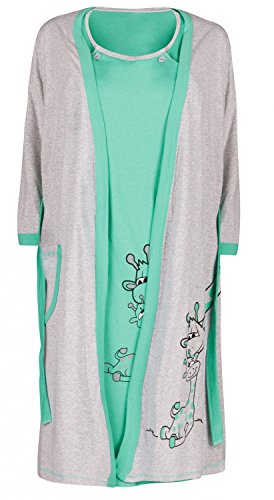 Happy Mama Women's Maternity Hospital Gown Robe Nightie Set Labour  773p