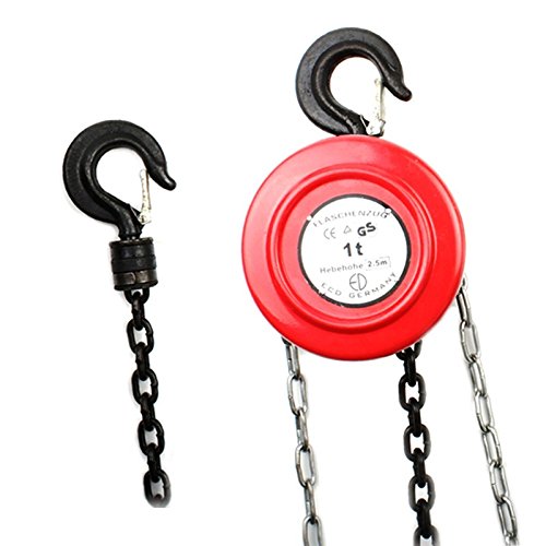 ECD Germany 750kg 0.75t - 1000kg 1t - 1500kg 1.5t - 2000kg 2t Kettenzug Flaschenzug Hebezug Seilzug