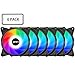 Produktbild upHere 3-Pin RGB LED Lüfter 120mm Super leise 6 Pack/T6C63-6-IT