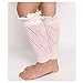 Jelinda® Girl's Cotton Lace Button Boot Cuffs Toppers Leg Warmer Socks (Pink)