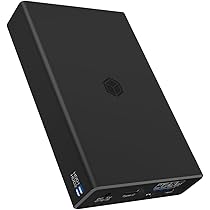 Icy Box IB-RD3620SU3 Externes 2-fach RAID Gehäuse Für 3,5  8,9 Cm  S 6 Gbit S Mit Usb 30 Und Esata Aus Aluminium Schwarz