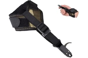 ELONG OUTDOOR ELONG Archery Compound Bow Release - Adjustable Black Wrist Strap Trigger Caliper Right Left Hand