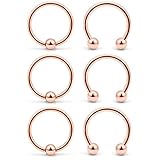 Uso múltiple: Acero inoxidable Piercing Nariz Se puede usar como Oreja., Piercing Nariz, Piercing Labio, Cartilago Oreja, Piercing Septum; Combine a su gusto, te hace más atractivo para estar en el centro de todos los días!