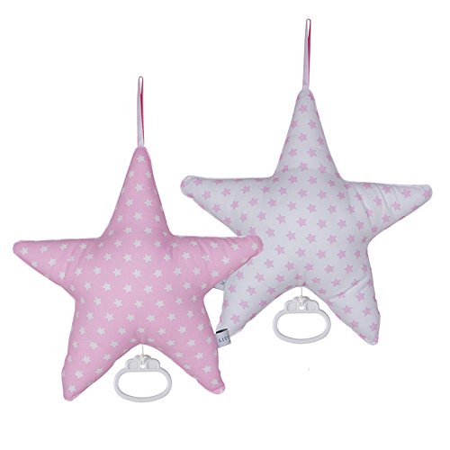 LITTLE DUTCH 5274 Spieluhr Stern rosa mit weißen Sternen