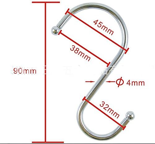 Florence Happy 20 x Stainless Steel S Hooks Kitchen Meat Pan Utensil Shed Clothes Hanger Hanging Door