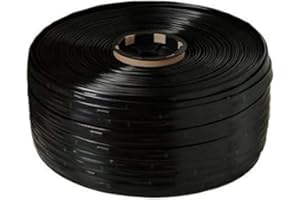 Suinga CINTA RIEGO POR GOTEO 16MM, 500 METROS. Goteros cada 20 CM. Tuberia plana con caudal 1,16 litros por hora, negro