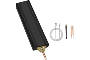 INVERCRIGIL Saldatrice a Punti,Portatile Saldatrice a Punti per Batterie 5000mAh, Punte di Saldatura Sostituibili, con 5Livelli,per DIY/Costruzione Pacchi Batteria (2 coppie di aghi di saldatura sostituibili)