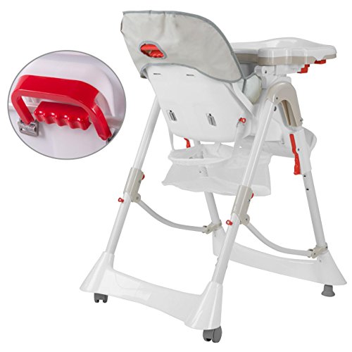 Froggy Baby Kinder Hochstuhl mit Sicherheitsgurt und Großem Esstisch, Höhenverstellbar, Zusammenklappbar - 4