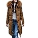 Produktbild Mantel Damen,Dasongff Damen Lange Daunenjacke Steppjacket Elegant schlank Übergangsjacke warm Wintermantel Dicker Winter Mantel Baumwollmantel Kapuzenjacke Trenchcoat (Braun, L)