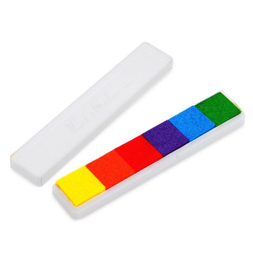Almohadilla Tinta para Sello Tamp n 6 Colores Oscuro para Ni os No T
xico
