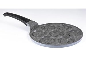 Aeternum Piastra Pancake Padella con Stampo Forma Smiles e Rivestimento Interno Petra Plus