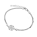 Sterlingsilber & Klar CZ Kristall Blumen Armband