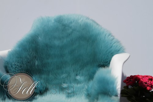 Lammfell | Schaffell türkis hell Türkis hell 110 cm - 4