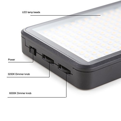 Koolertron 228 LED Multi-Function LED Vid  o Light Cam  ra 90 Degr  s d   l  vation pour Sony Canon Nikon Pentax Olympus Samsung Panasonic JVC DSLR DV Camera Cam  scopes
