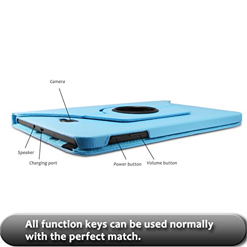 Samsung Galaxy Tab A 10.1 Hülle Case, Infiland PU Ledertasche lederhülle 360° Drehbarer Stand Smart Cover Case Schutzhülle Tasche Etui für Samsung Galaxy Tab A 10.1 Zoll (2016) Tablet-PC(mit Auto Schlaf / Wach Funktion)(Hellblau) - 6